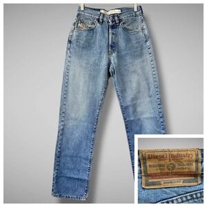 Vintage 90s Diesel Basic Jeans Mens 28x30 Cheyenne Light Wash Straight Leg Italy